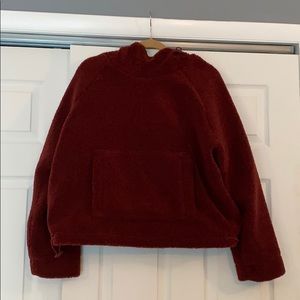 NWOT! Vince Cropped Sherpa Hoodie